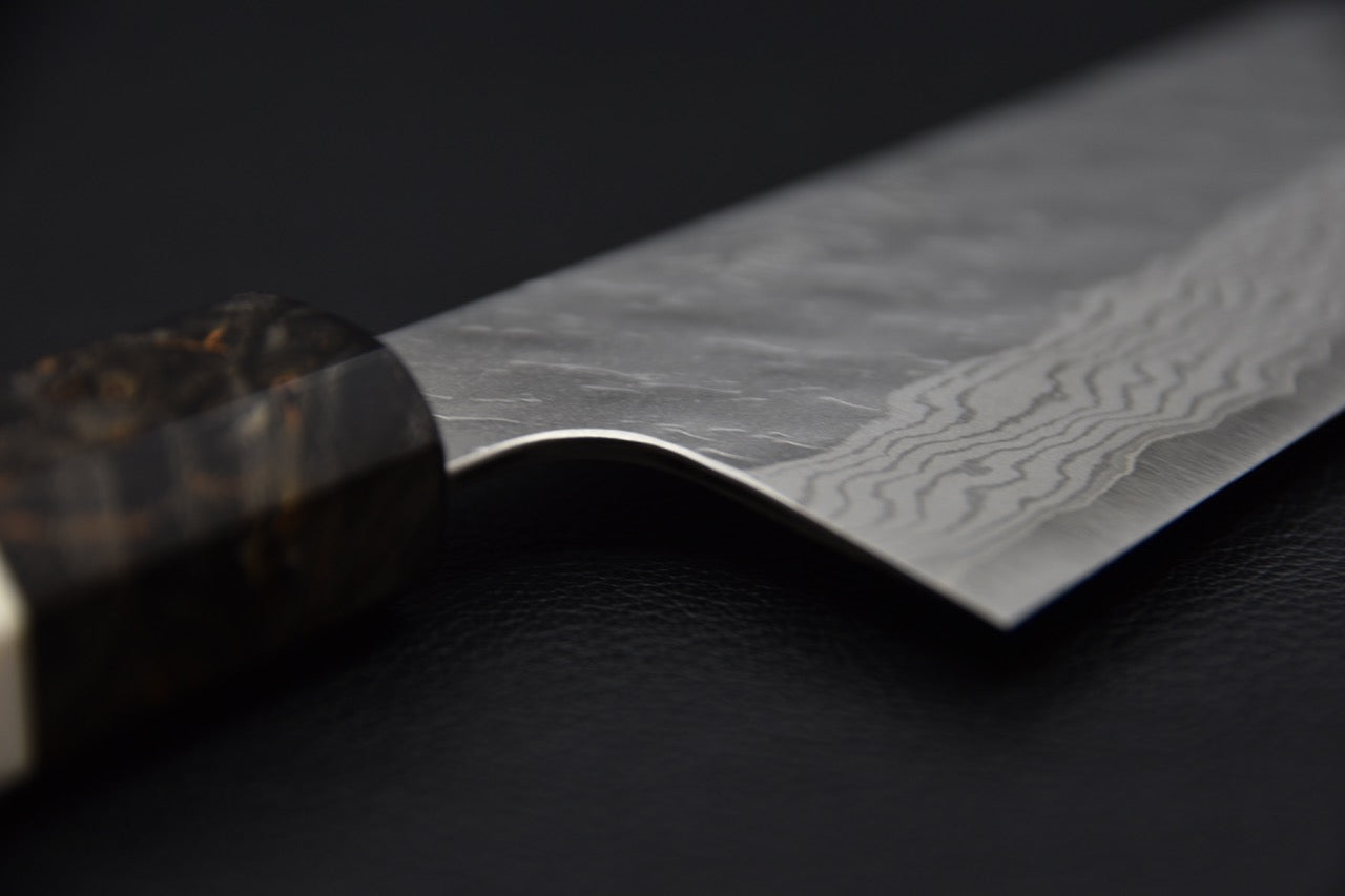 Nigara VG-10 Tuschime Damascus Kiritsuke Gyuto 210mm Bouleau