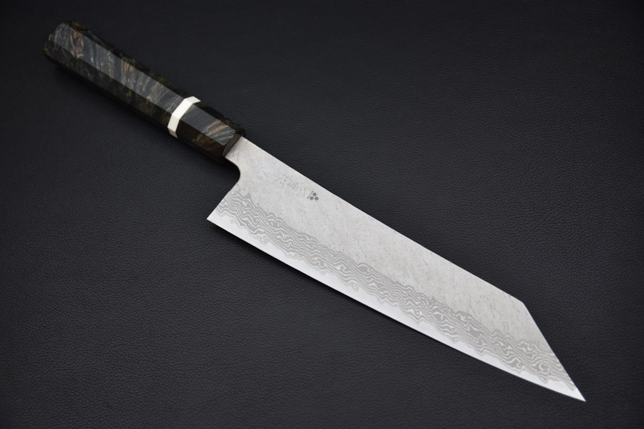 Nigara VG-10 Tuschime Damascus Kiritsuke Gyuto 240mm Bouleau