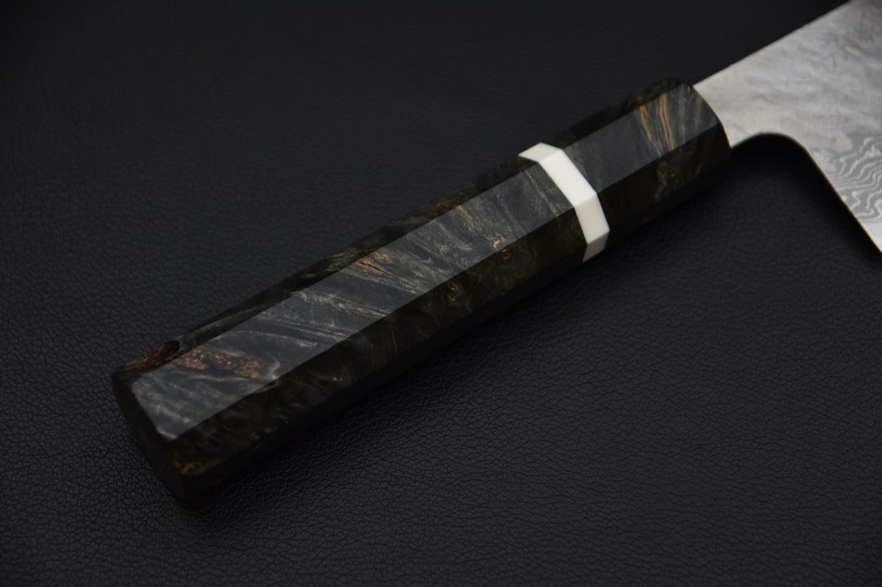 Nigara VG-10 Tuschime Damascus Kiritsuke Gyuto 240mm Bouleau