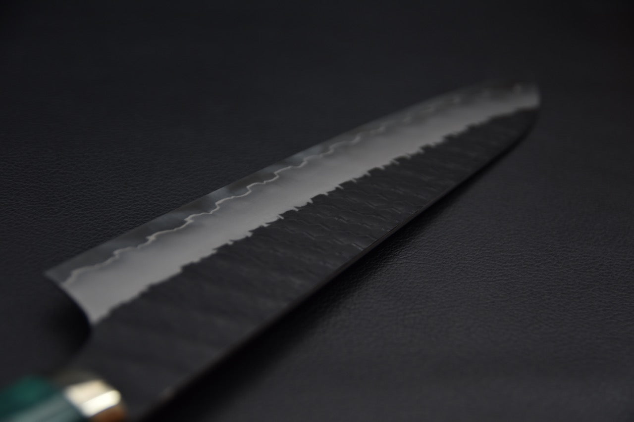 Nigara Hamono SG2 Kurouchi Tsuchime Gyuto 240mm Turquoise