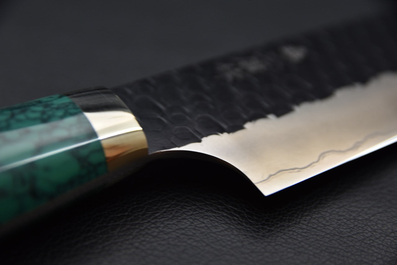 Nigara Hamono SG2 Tsuchime Kurouchi Sujihiki Kiritsuke 255mm Turquoise