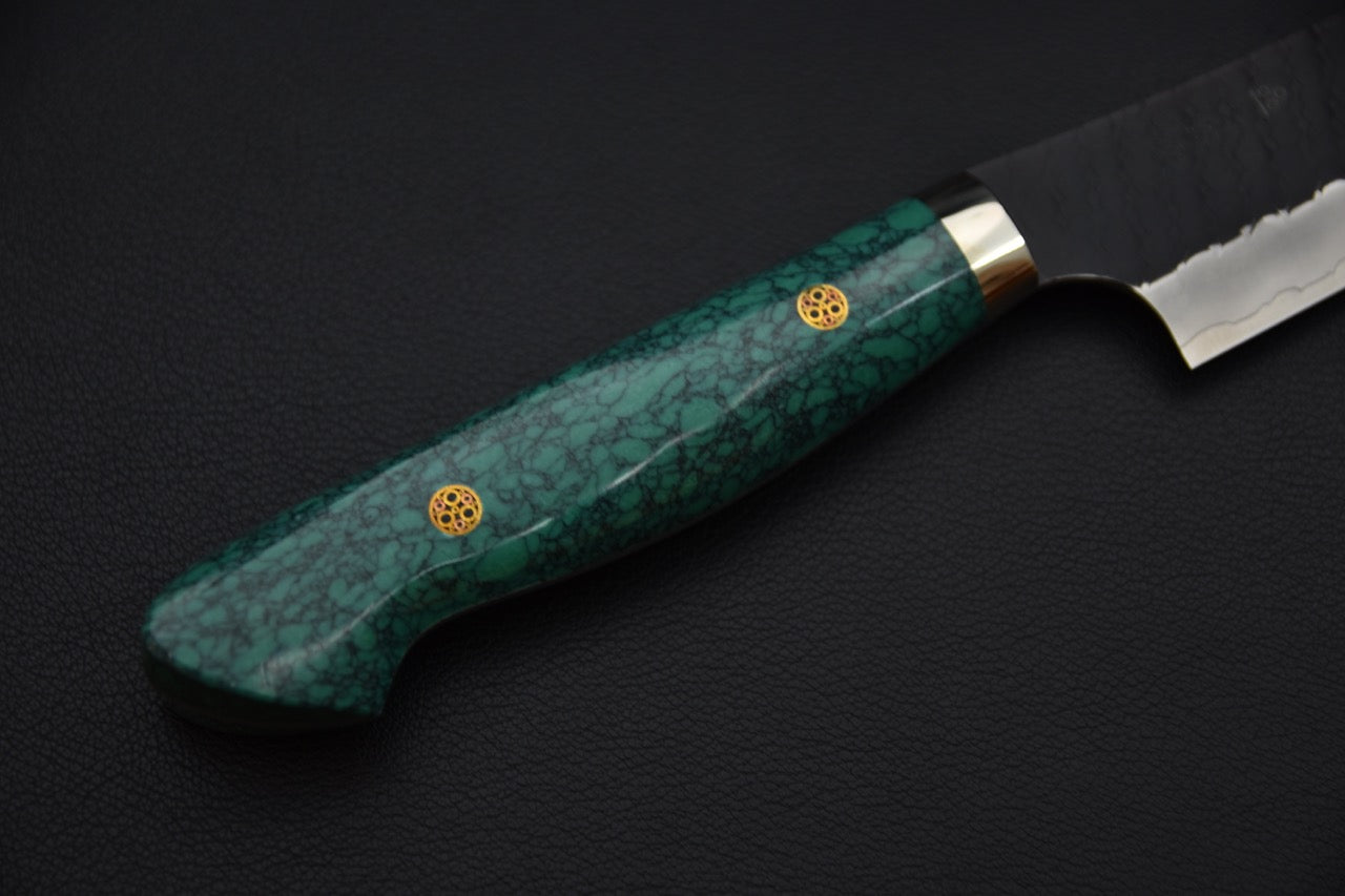 Nigara Hamono SG2 Tsuchime Kurouchi Sujihiki Sakimaru 270mm Turquoise
