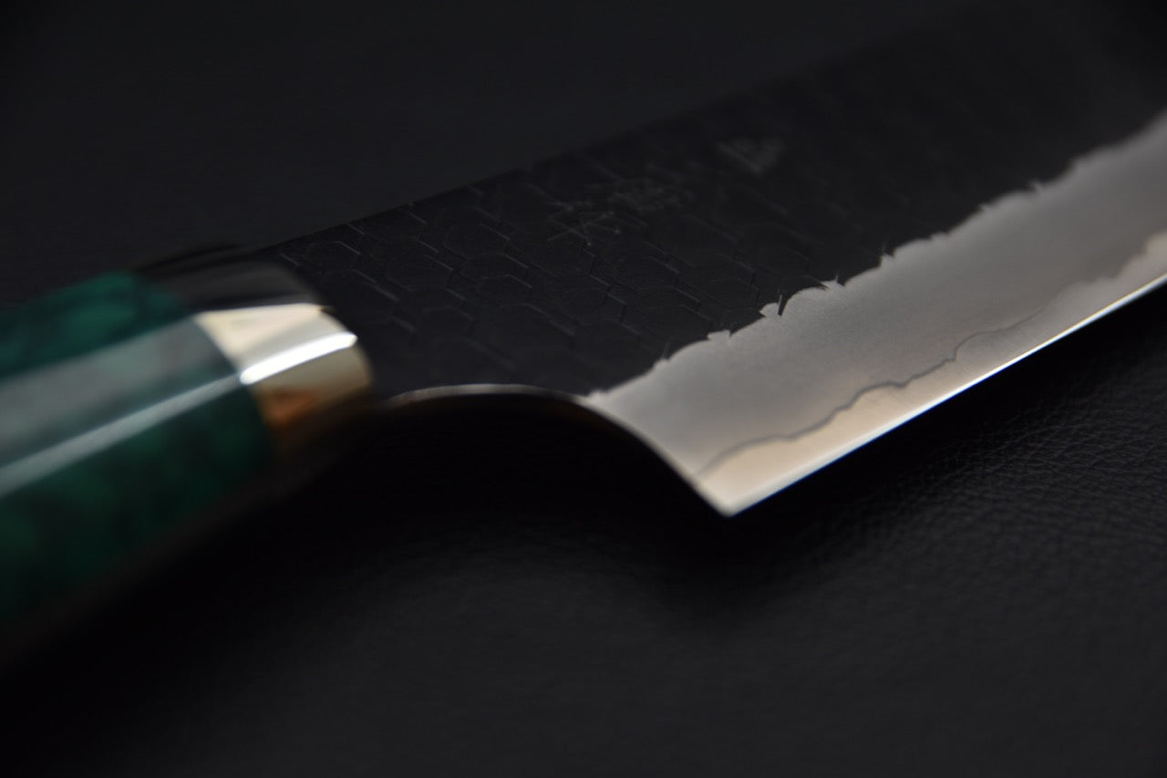 Nigara Hamono SG2 Tsuchime Kurouchi Sujihiki Sakimaru 270mm Turquoise