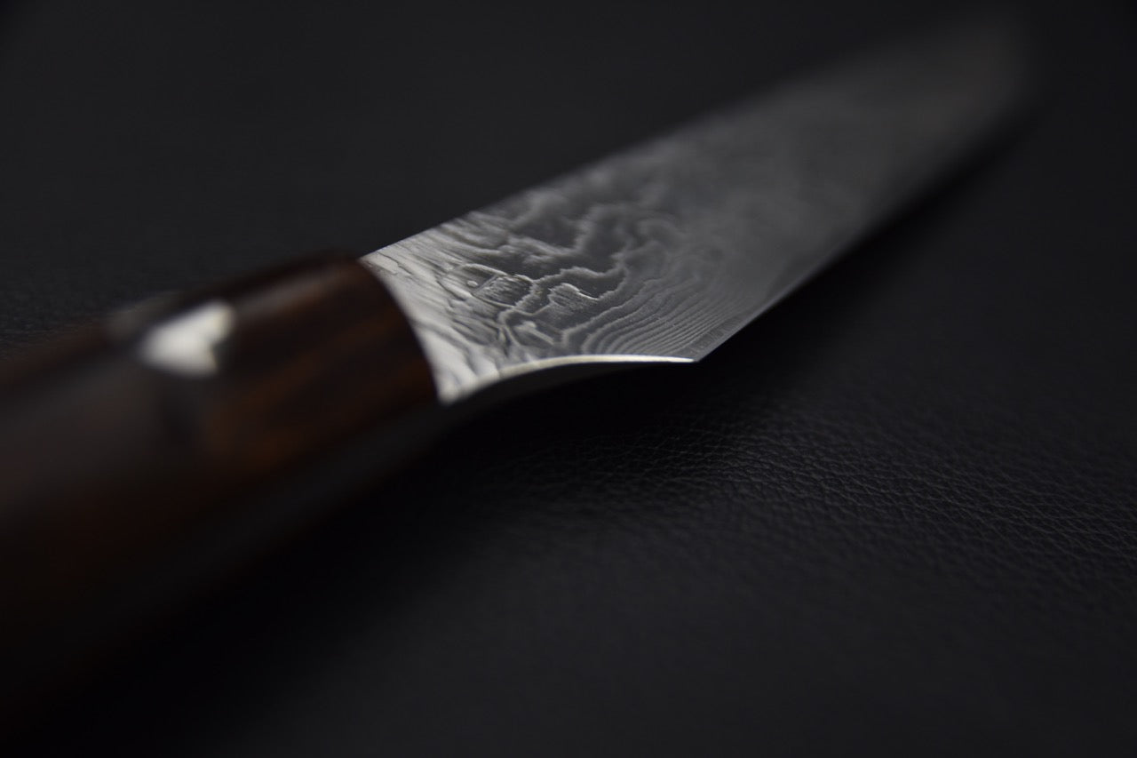 Ensemble Saji R2 Damascus Couteau à Steak et fourchette Damascus