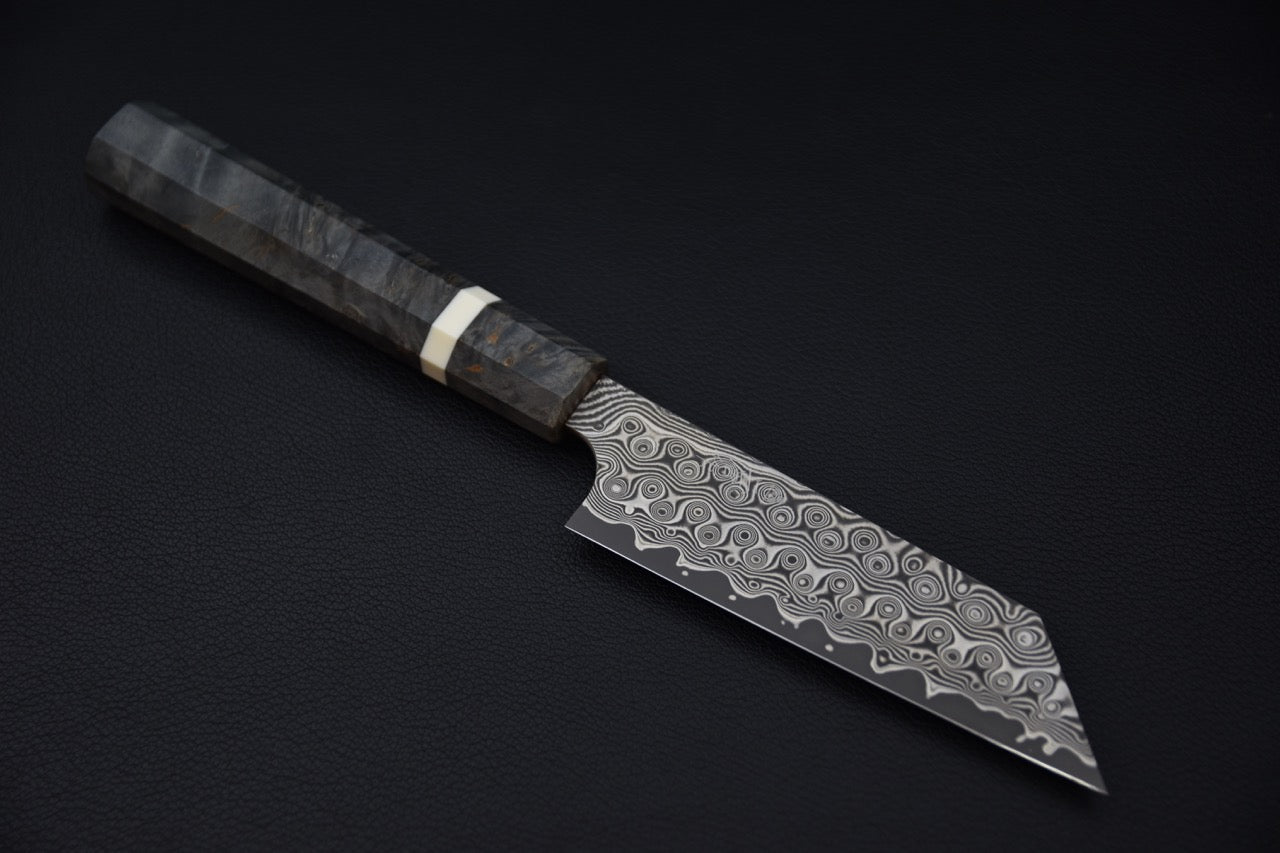 Nigara Hamono SG2 Anmon Damascus Ko-Bunka 120mm Bouleau