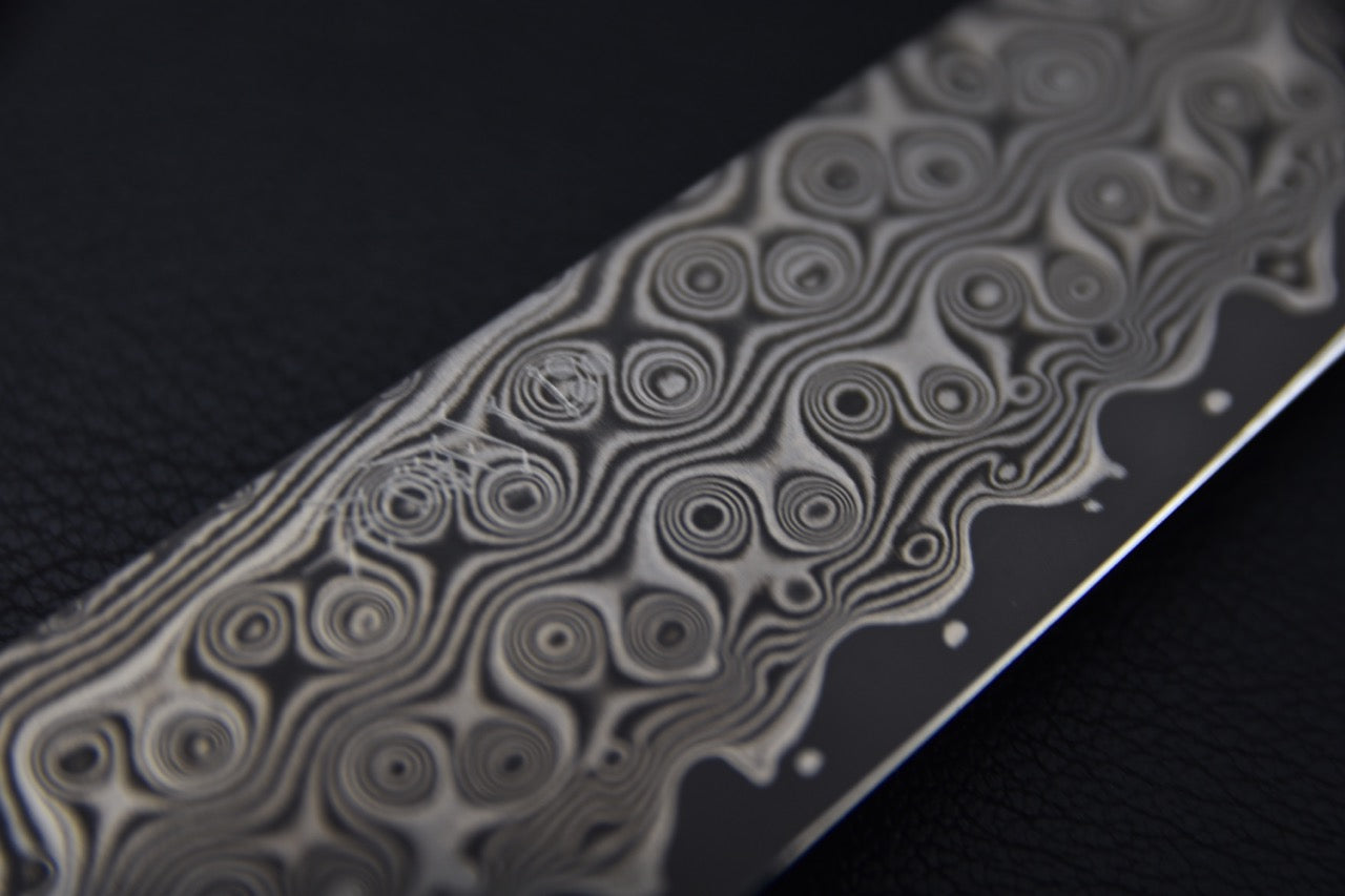 Nigara Hamono SG2 Anmon Damascus Ko-Bunka 120mm Bouleau