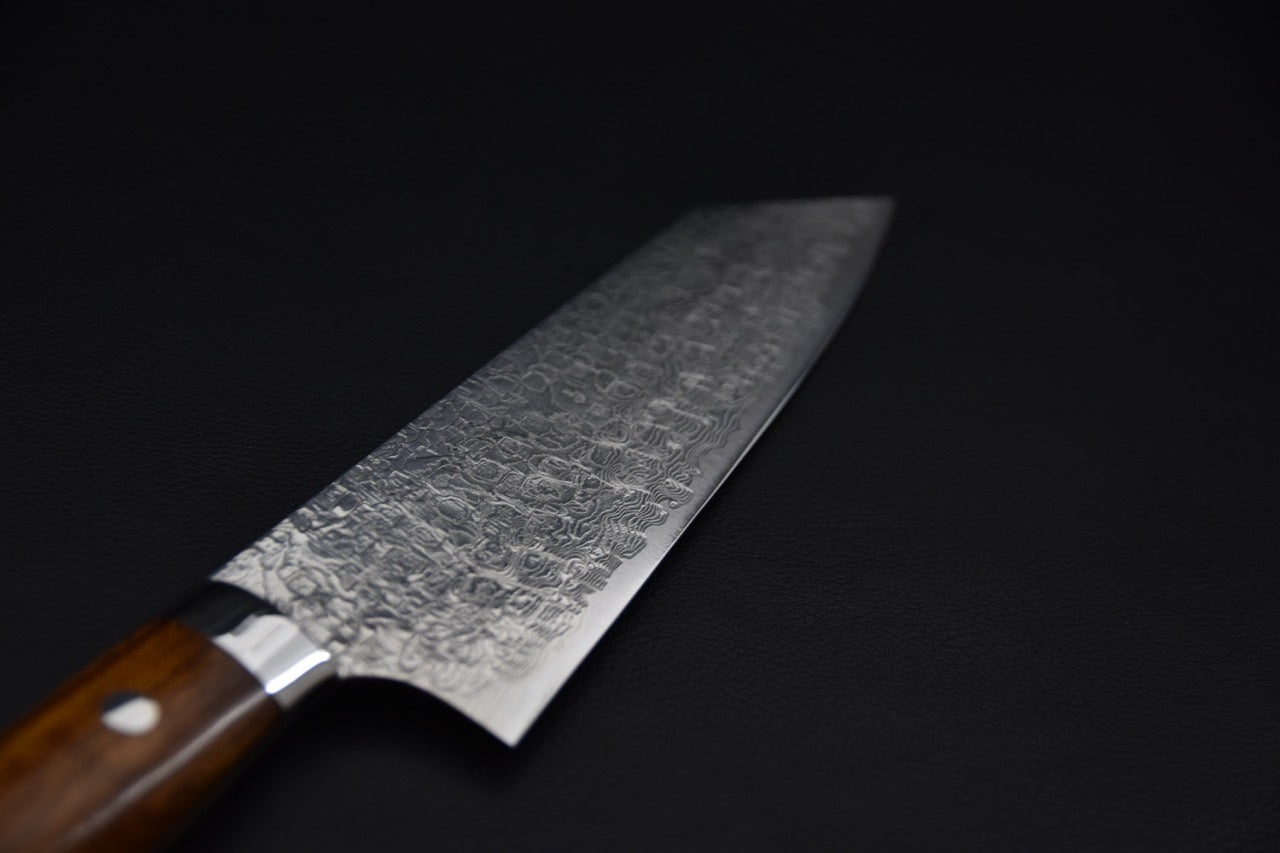 Saji Hamono R2 Diamond Damascus Bunka Bois de fer