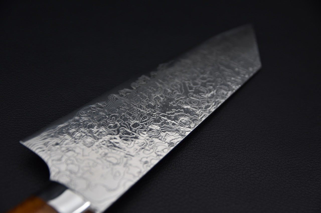 Saji Hamono R2 Diamond Damascus Bunka Bois de fer