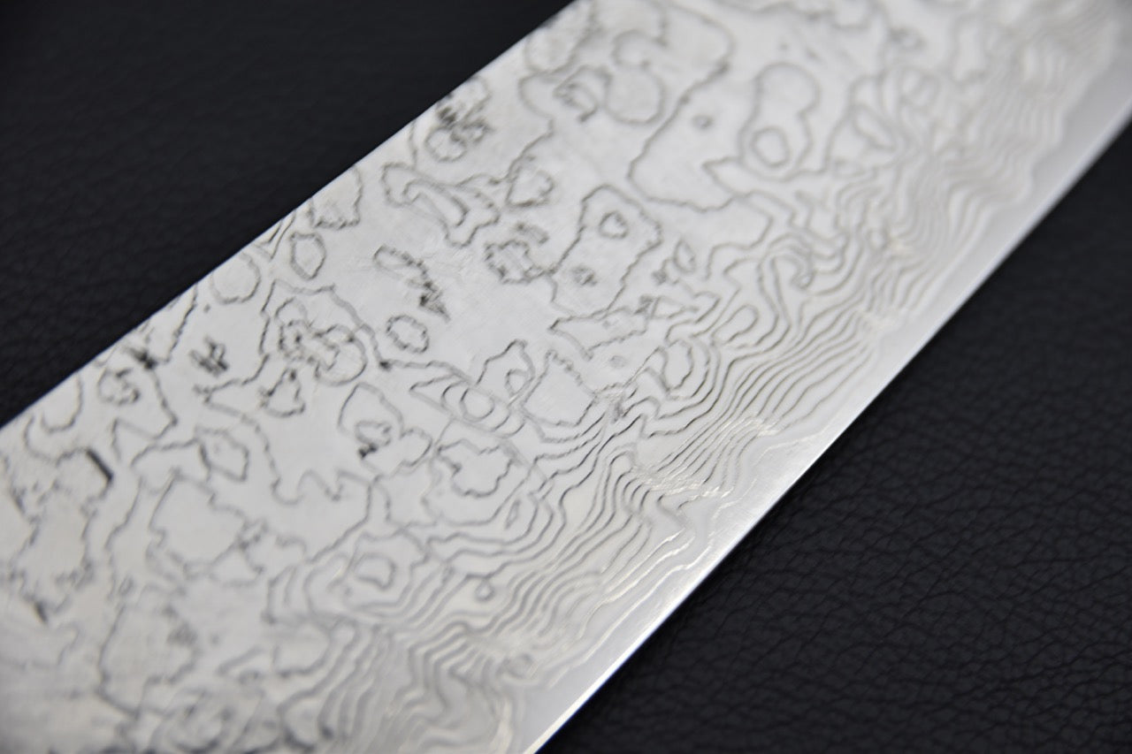 Saji Hamono R2 Diamond Damascus Gyuto 180mm Corne de Cerf