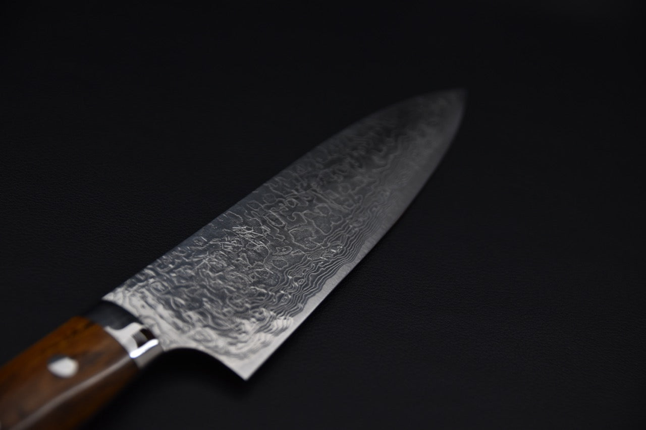 Saji Hamono R2 Diamond Damascus Gyuto 210mm Bois de fer