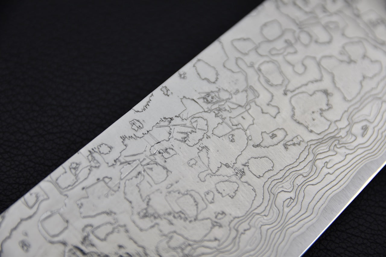 Saji Hamono R2 Diamond Damascus Gyuto 210mm Bois de fer