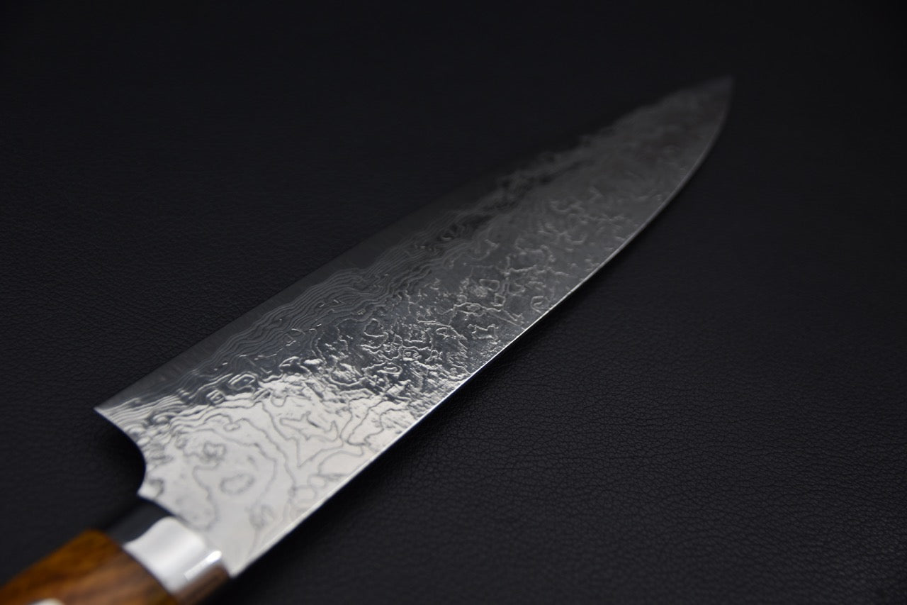 Saji Hamono R2 Diamond Damascus Gyuto 210mm Bois de fer