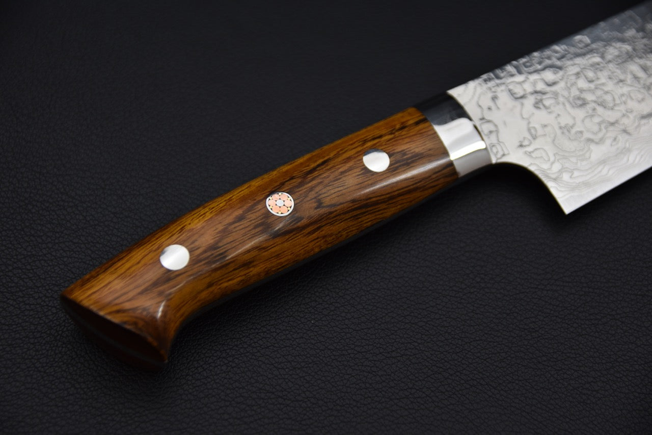 Saji Hamono R2 Diamond Damascus Gyuto 210mm Bois de fer
