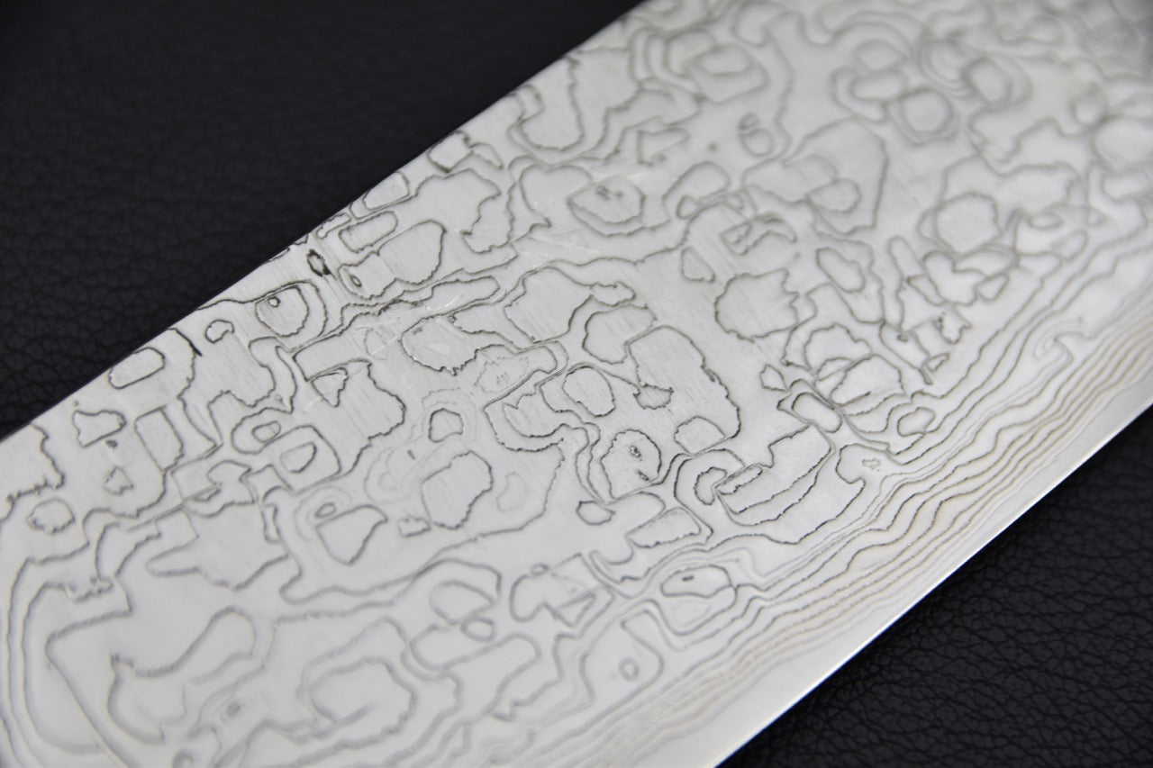 Saji Hamono R2 Diamond Damascus Nakiri Corne de Cerf