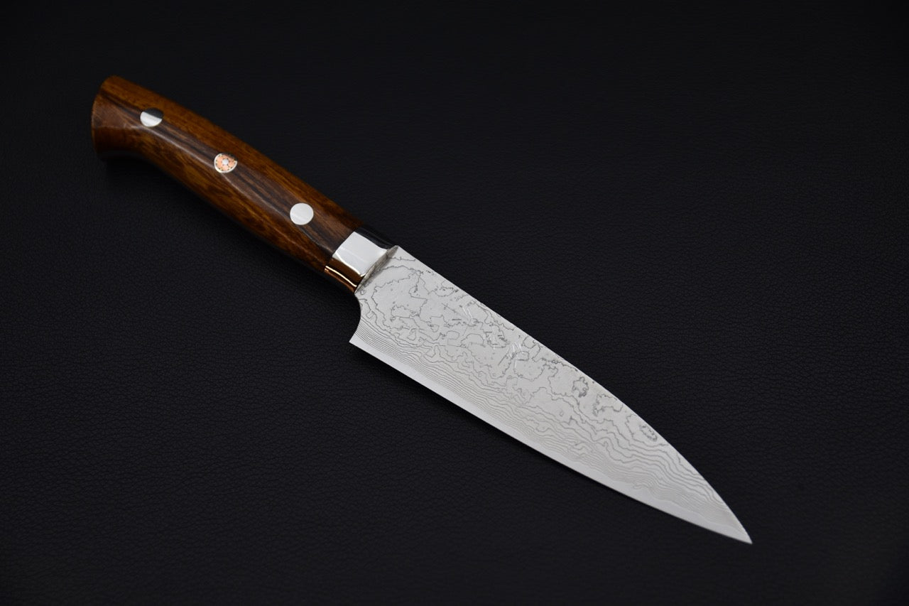 Saji Hamono R2 Diamond Damascus Petty 130mm Bois de fer