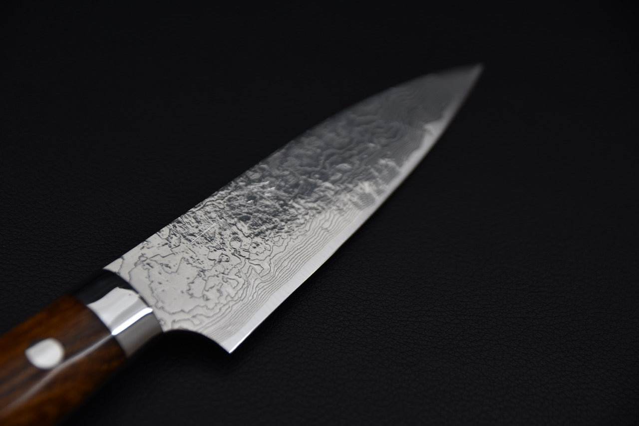 Saji Hamono R2 Diamond Damascus Petty 130mm Bois de fer