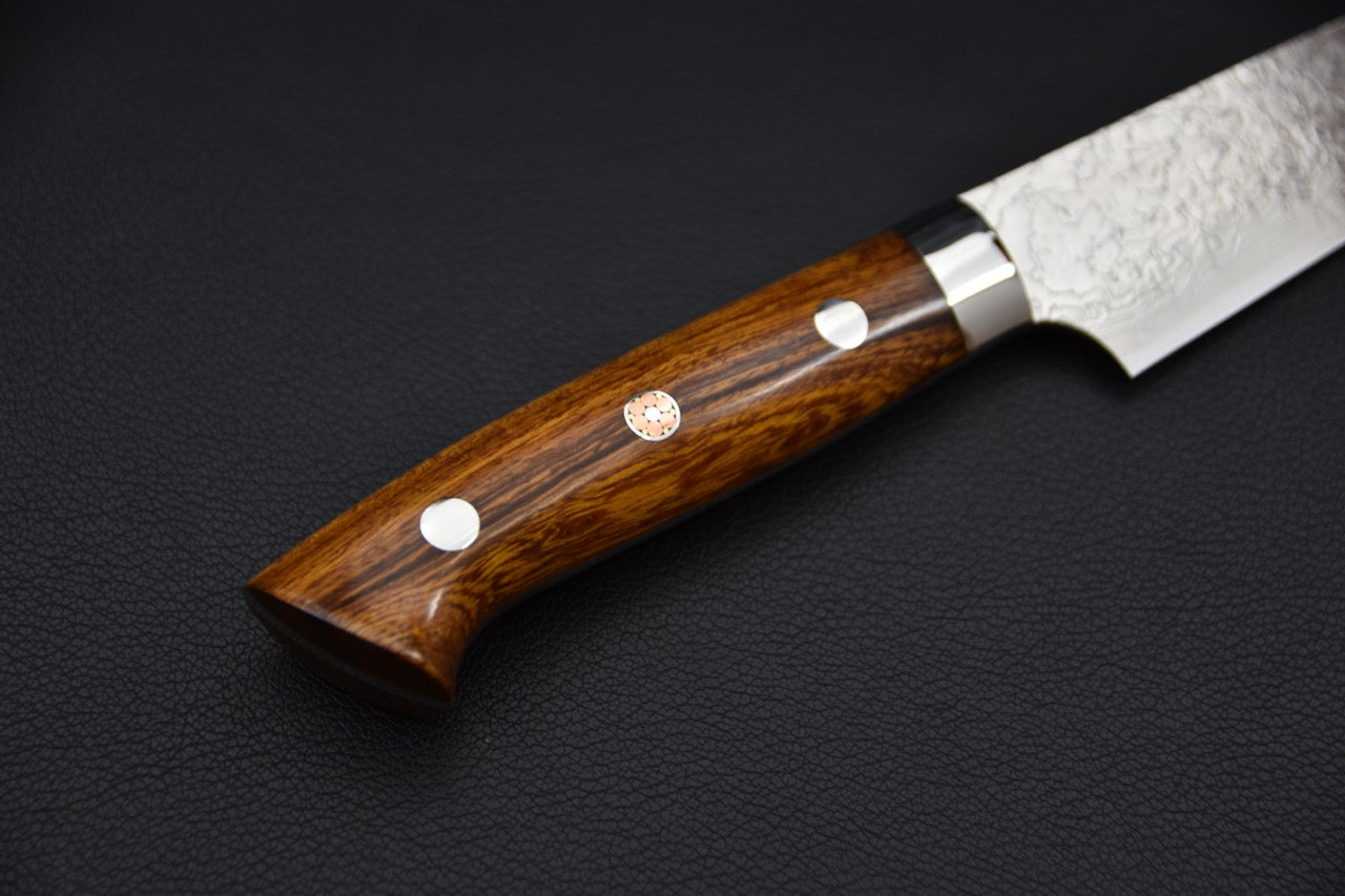 Saji Hamono R2 Diamond Damascus Petty 130mm Bois de fer