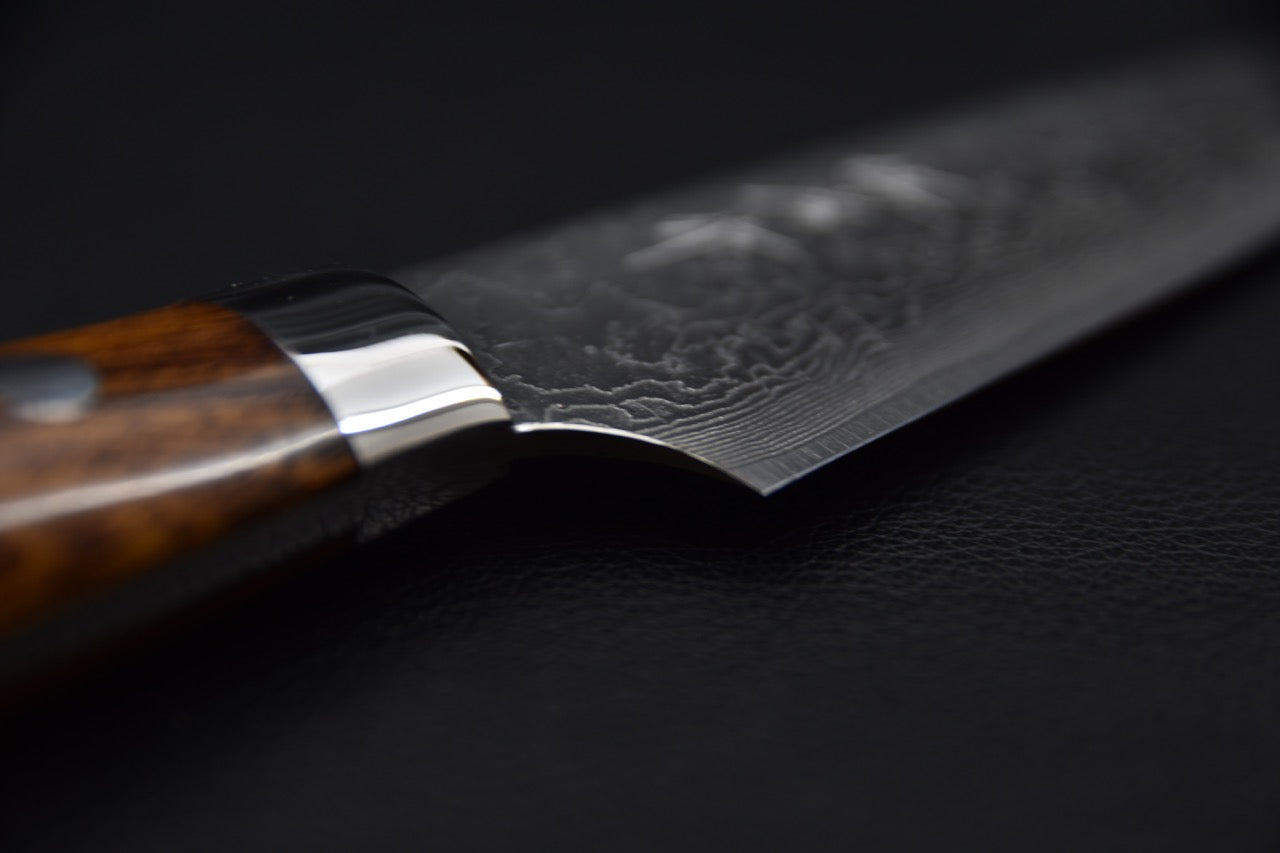 Saji Hamono R2 Diamond Damascus Petty 130mm Bois de fer