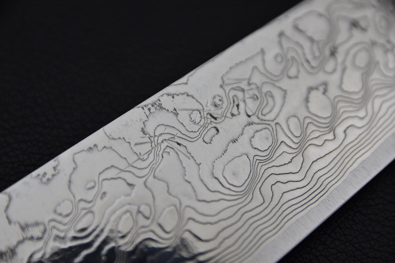 Saji Hamono R2 Diamond Damascus Sujihiki 240mm Bois de fer