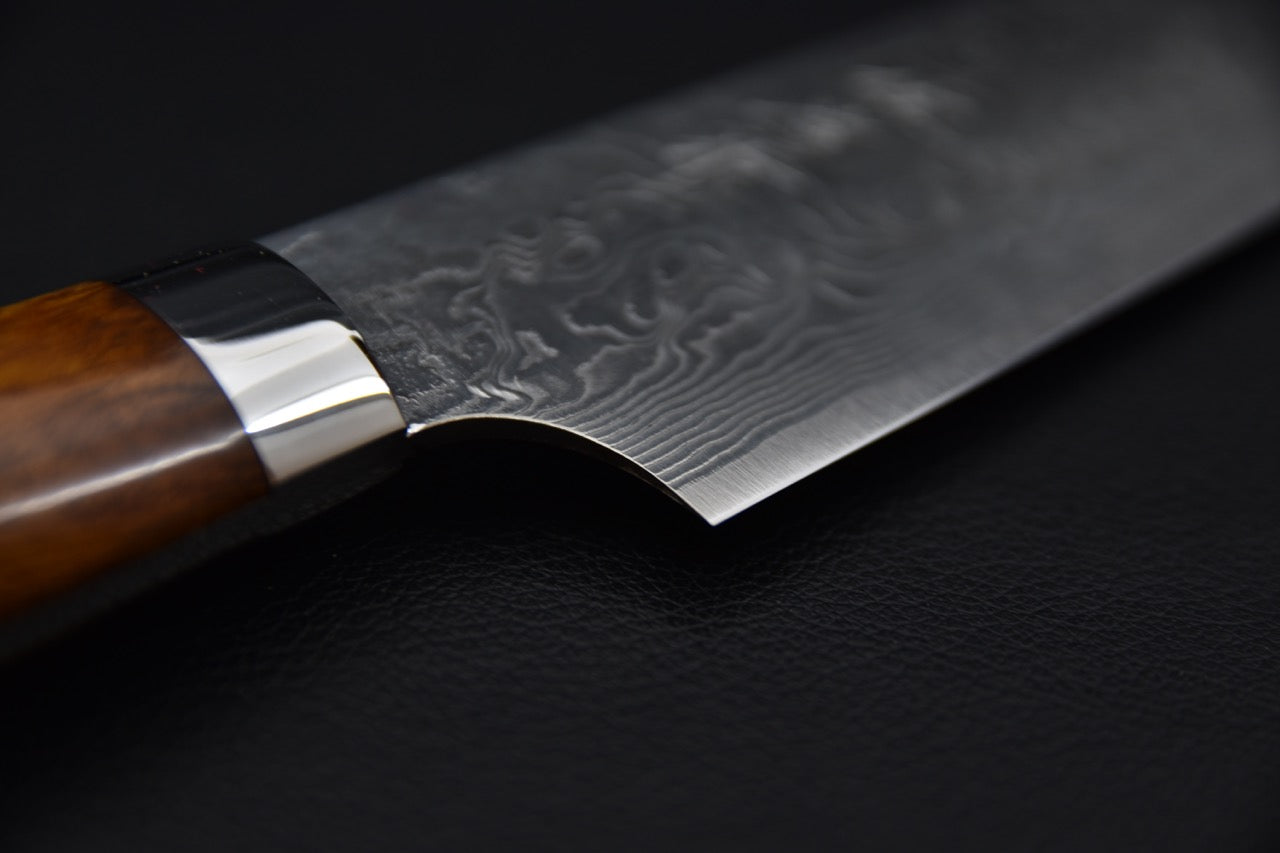 Saji Hamono R2 Diamond Damascus Sujihiki 240mm Bois de fer
