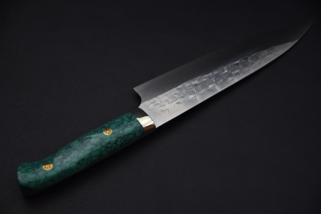 Saji Hamono SRS13 Tsuchime Gyuto 180mm Turquoise