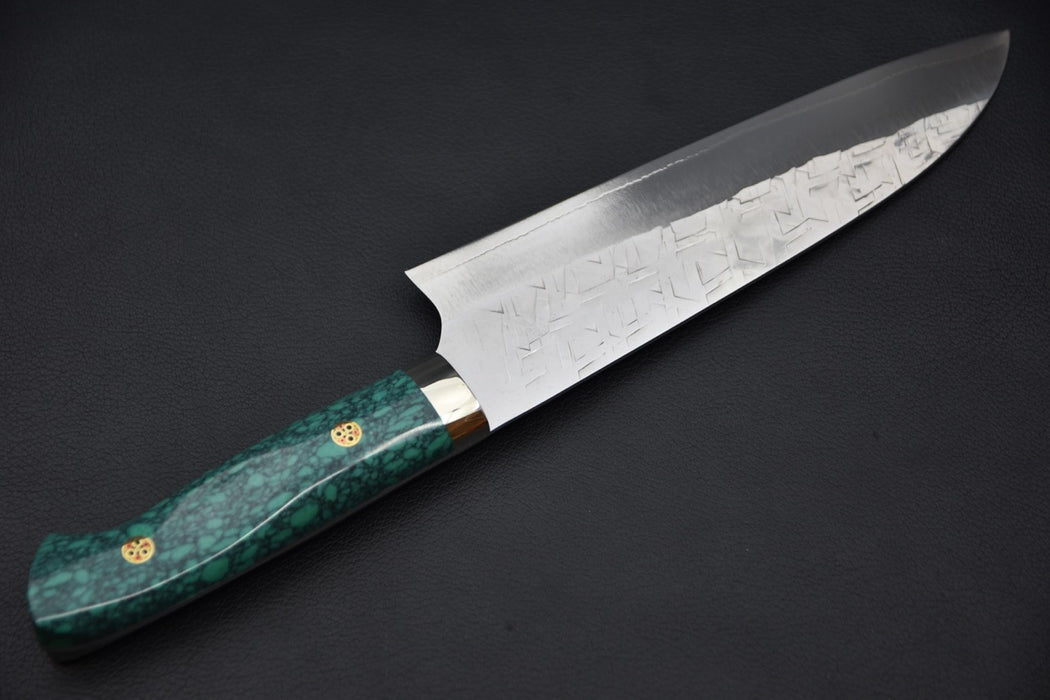 Saji Hamono SRS13 Tsuchime Santoku Turquoise