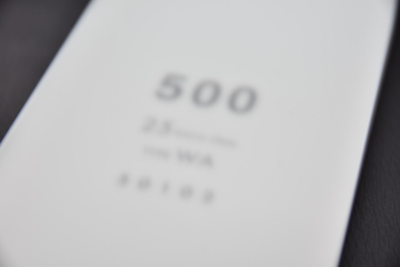 Pierre à aiguiser Shapton Glass #500 avec logo visible, outil japonais pour affûtage.

