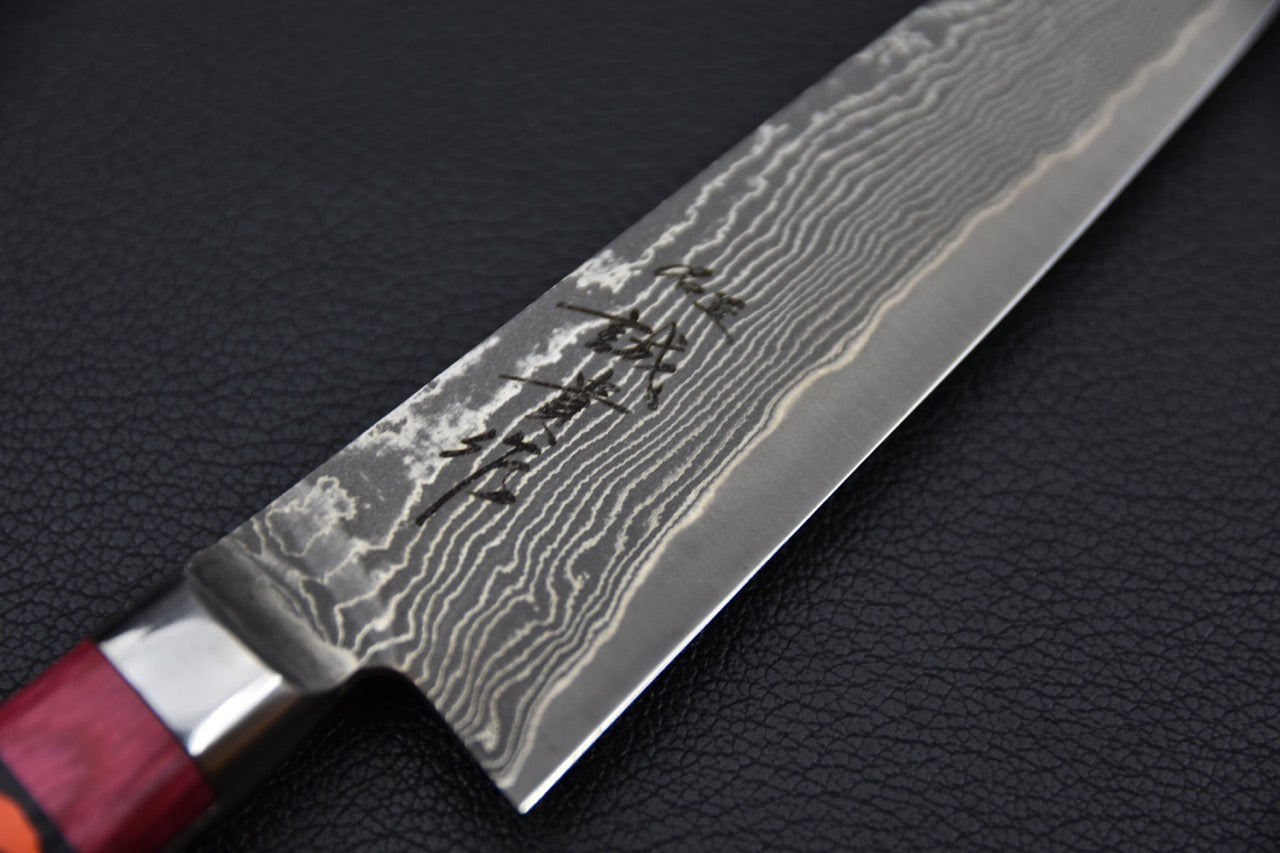 Shigeki Tanaka R2 Damascus Petty 120mm Manche Rose