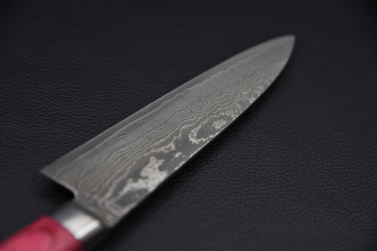 Shigeki Tanaka R2 Damascus Petty 120mm Manche Rose