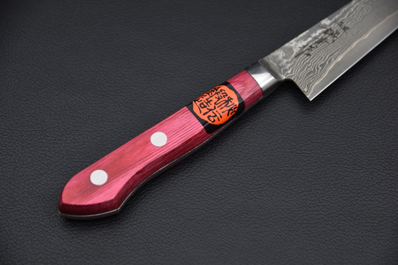 Shigeki Tanaka R2 Damascus Petty 120mm Manche Rose