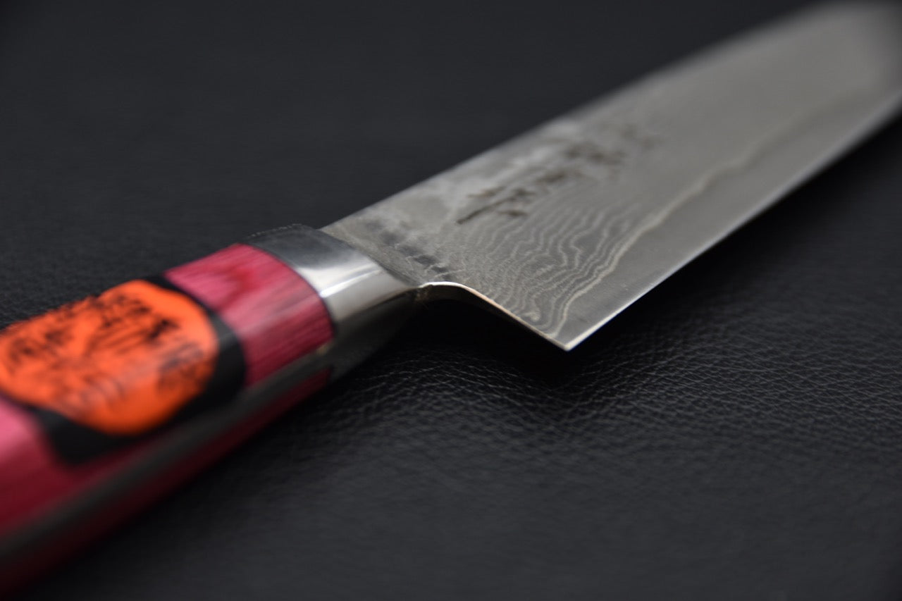Shigeki Tanaka R2 Damascus Petty 120mm Manche Rose