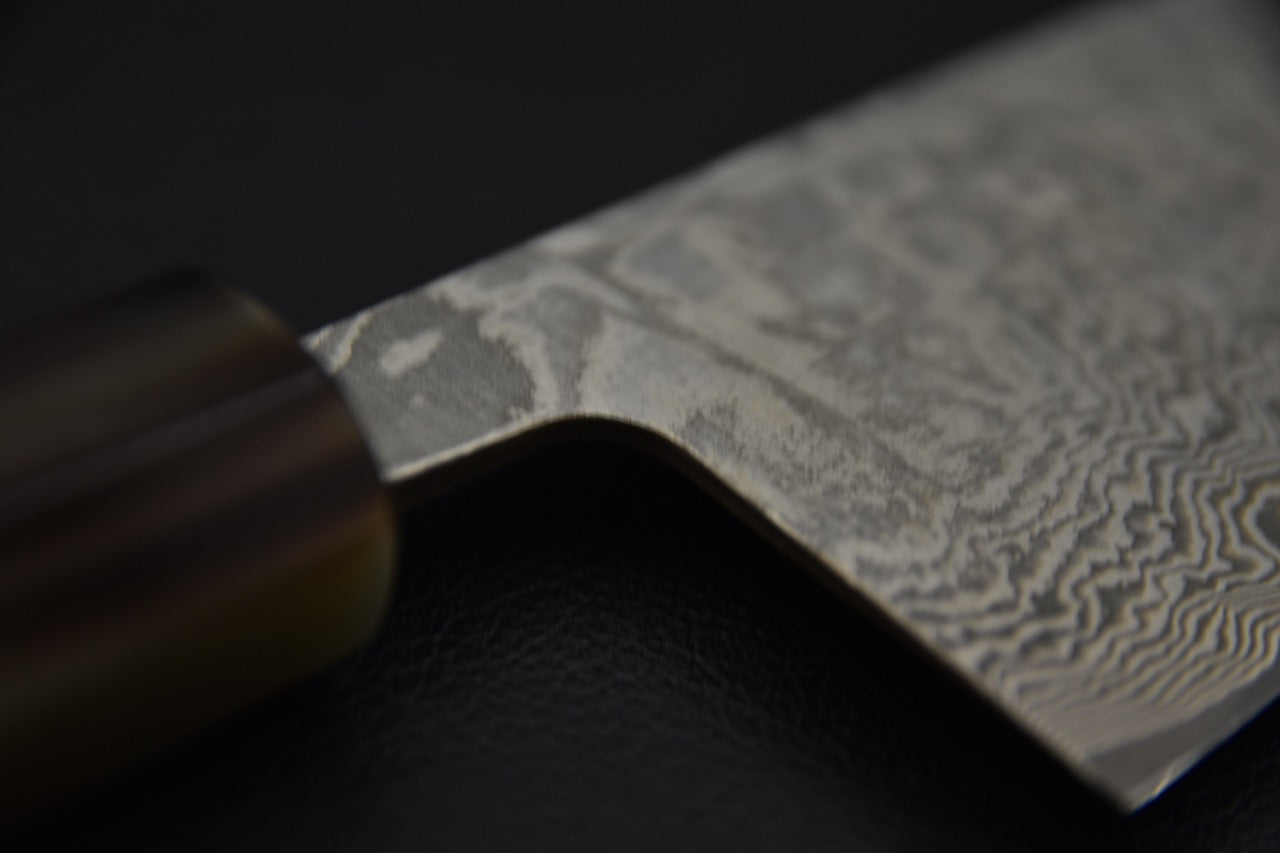 Shiro Kamo SG2 Damascus Kurozome Gyuto 240mm Ebony