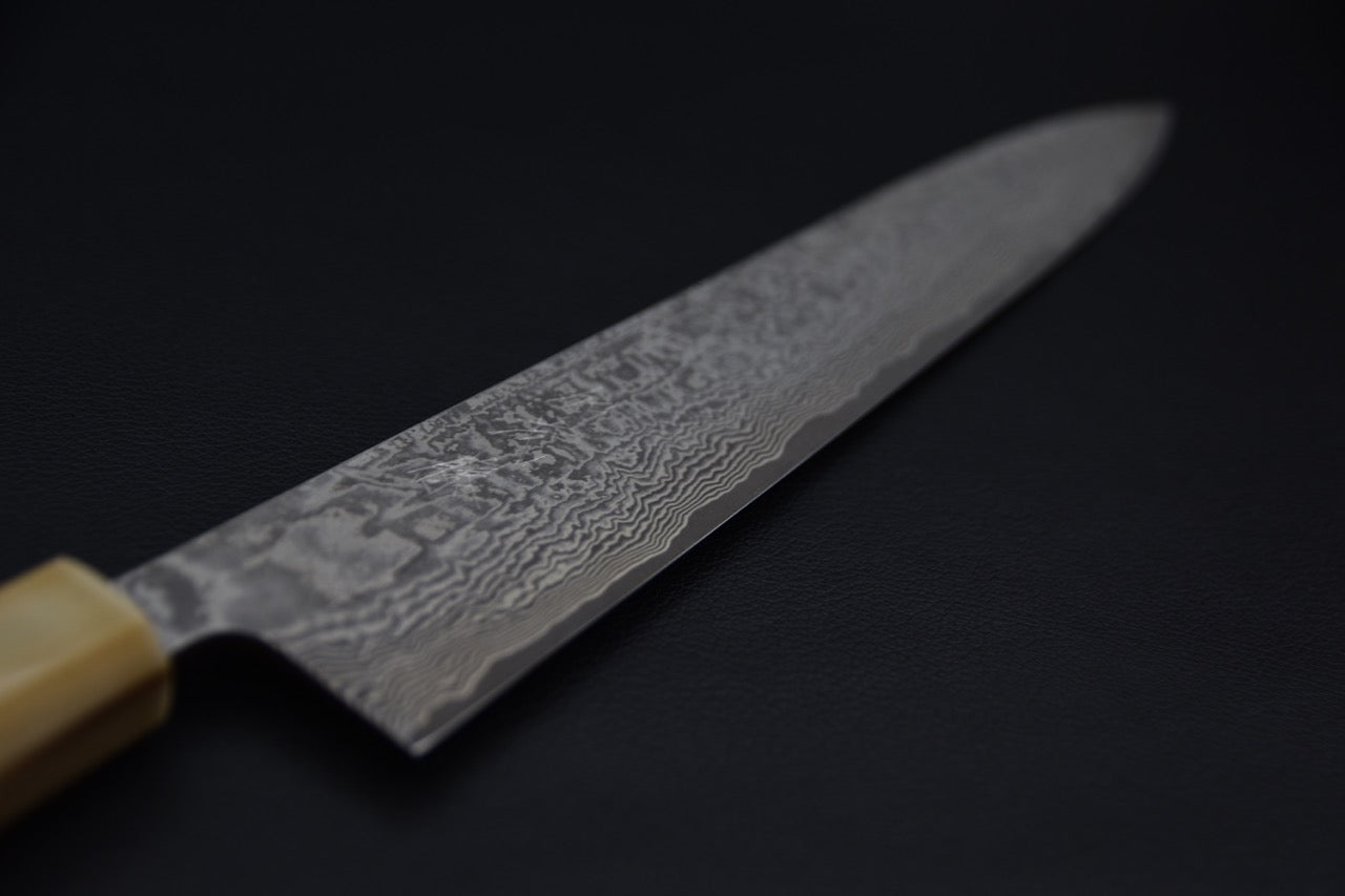 Shiro Kamo SG2 Damascus Kurozome Sujihiki 270mm Ébène