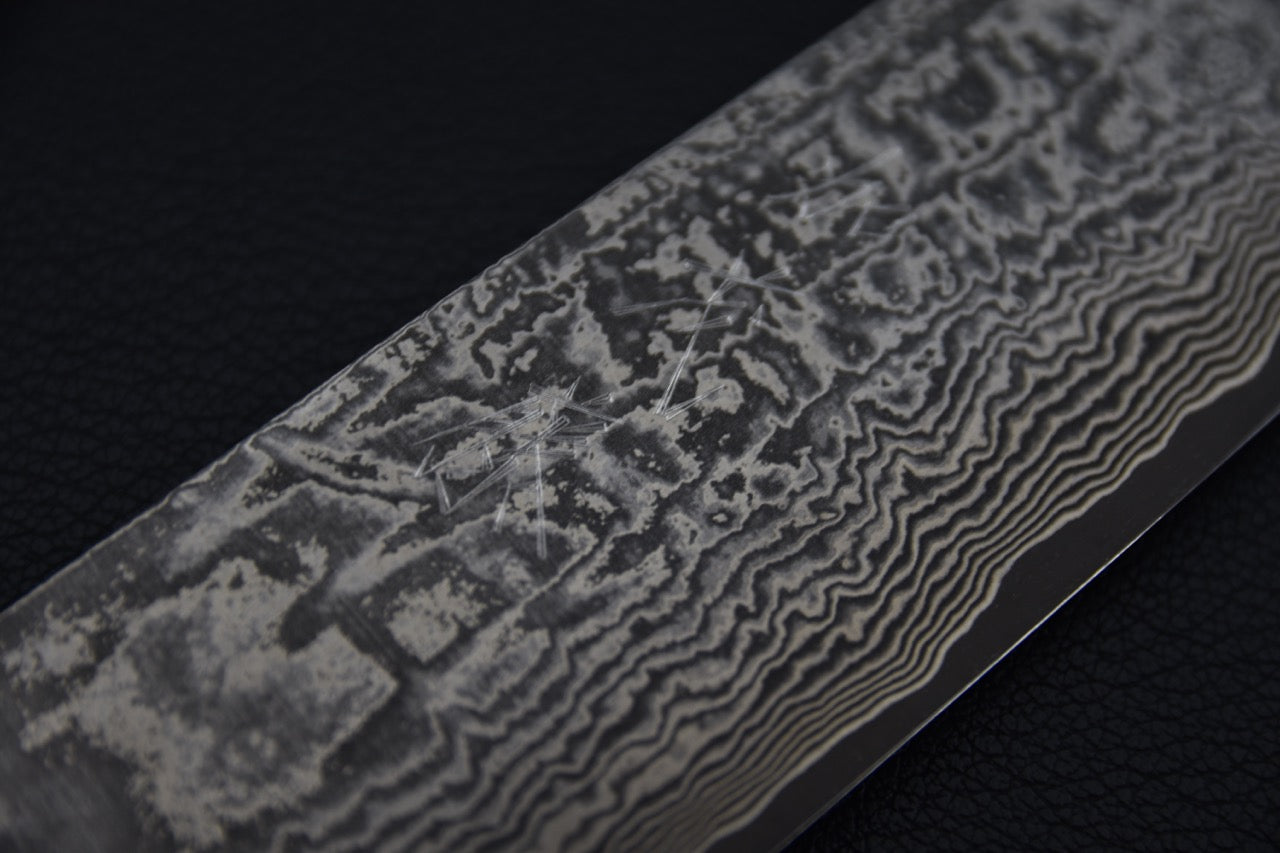 Shiro Kamo SG2 Damascus Kurozome Sujihiki 270mm Ébène
