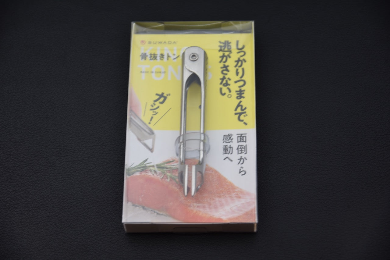pince à arêtes Suwada en acier inoxydable vue de face dans son emballage.