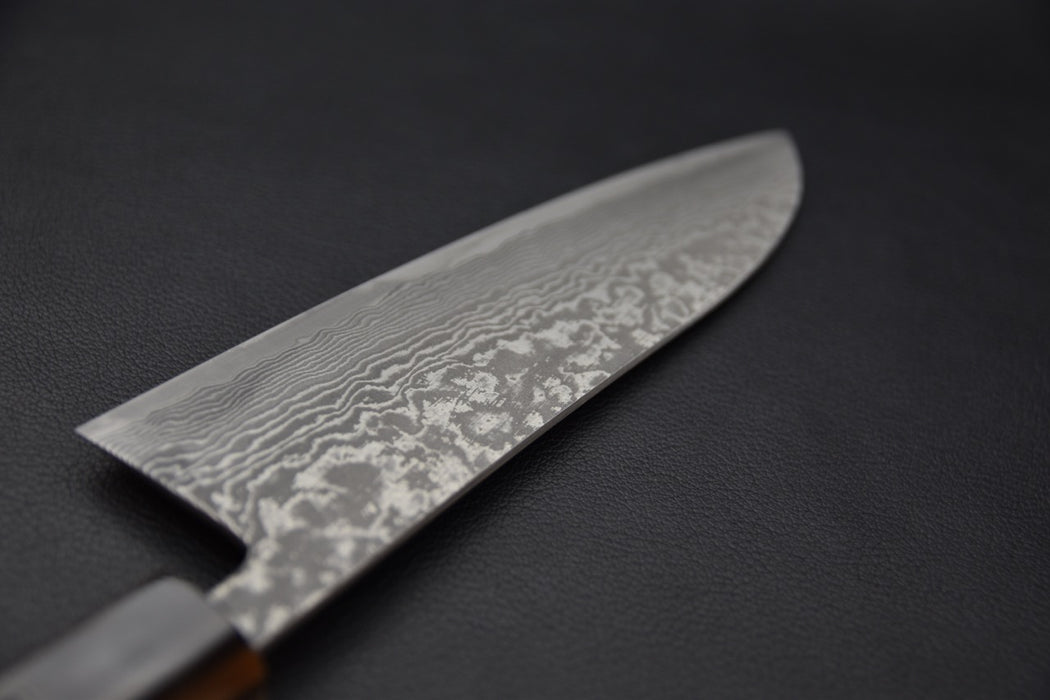 Tanaka Shigeki SG2 Damascus Santoku Ebony