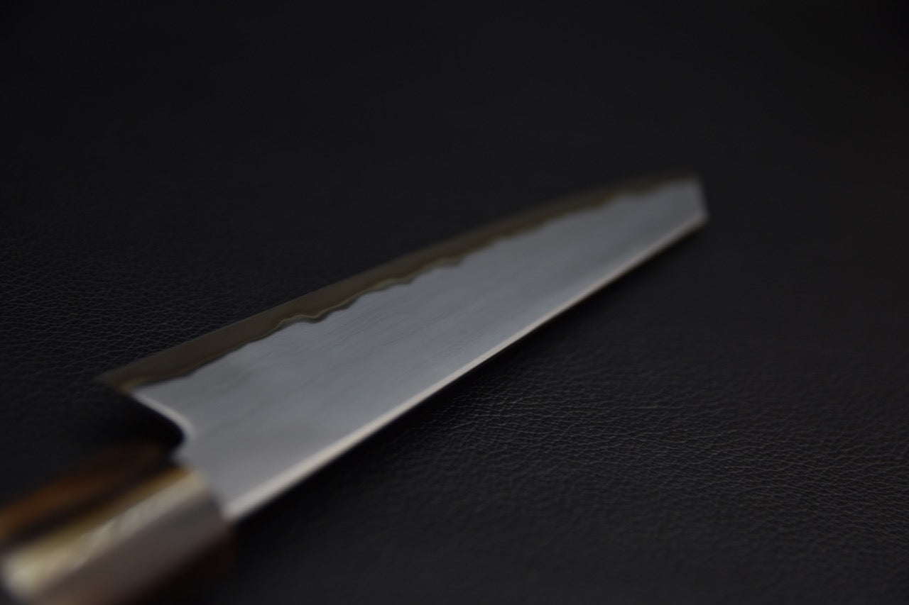 Tetsujin Aogami #2 Metal Flow Kiritsuke Petty 165mm Taihei Macassar Ebony