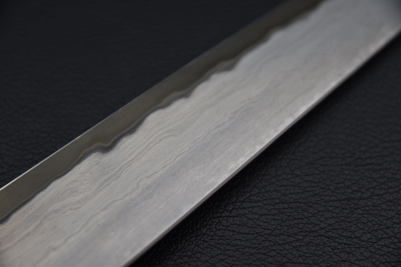 Tetsujin Aogami #2 Metal Flow Kiritsuke Petty 165mm Taihei Macassar Ebony