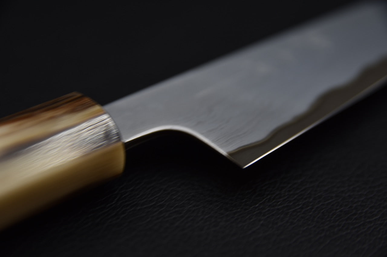 Tetsujin Aogami #2 Metal Flow Kiritsuke Petty 165mm Taihei Macassar Ebony