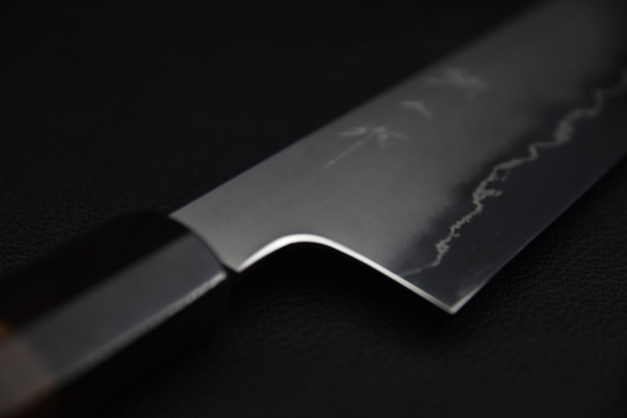 Tetsujin Ginsan Kasumi Kiritsuke Gyuto 210mm Taihei Macassar Ébène