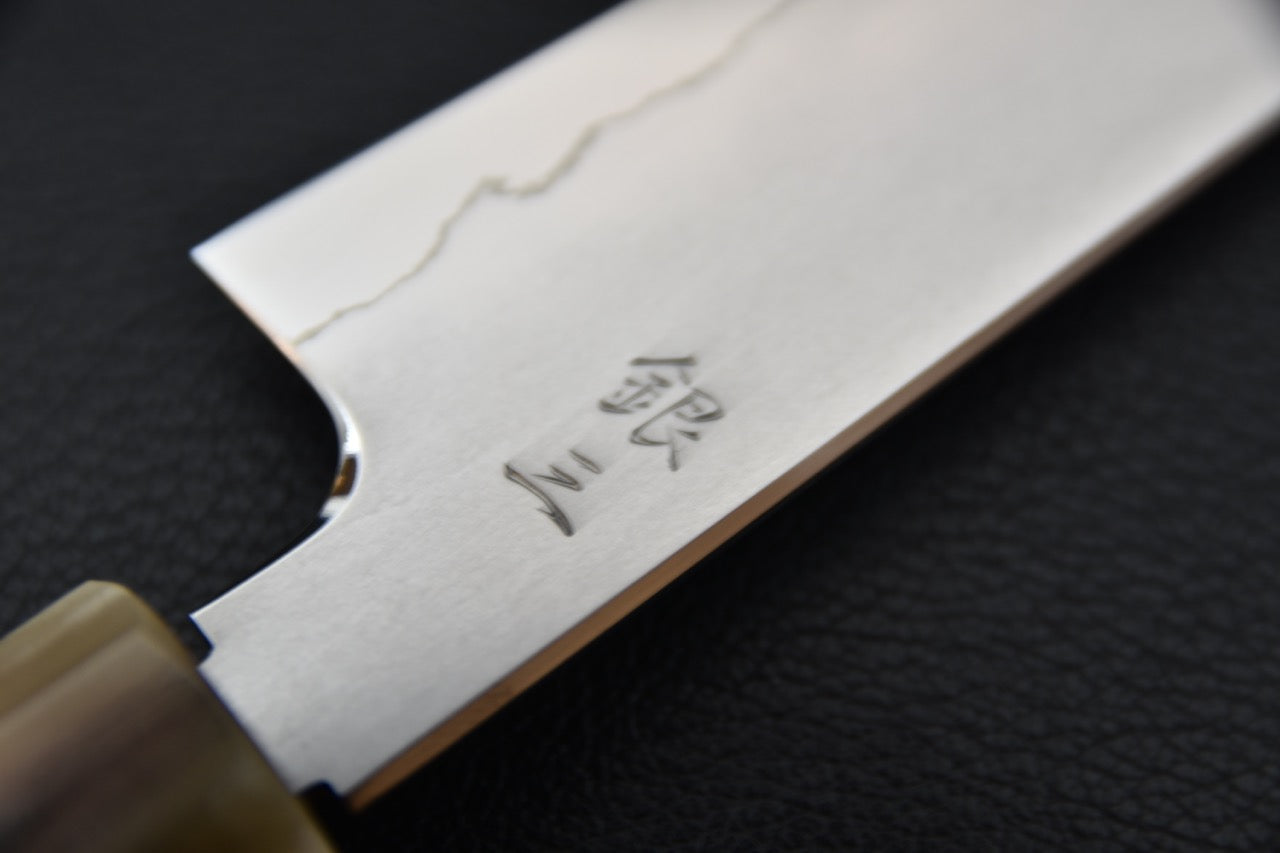 Tetsujin Ginsan Kasumi Kiritsuke Petty 165mm Lacewood