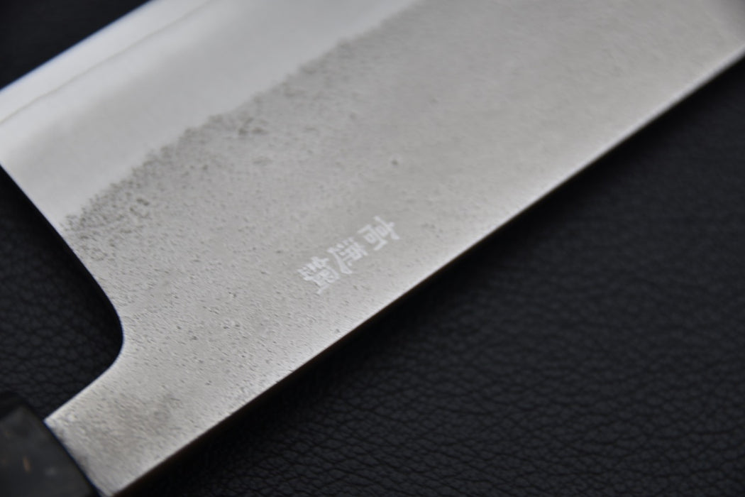 Yoshikane Hamono SKD Nashiji Nakiri 170mm  Green Stabilized Maple
