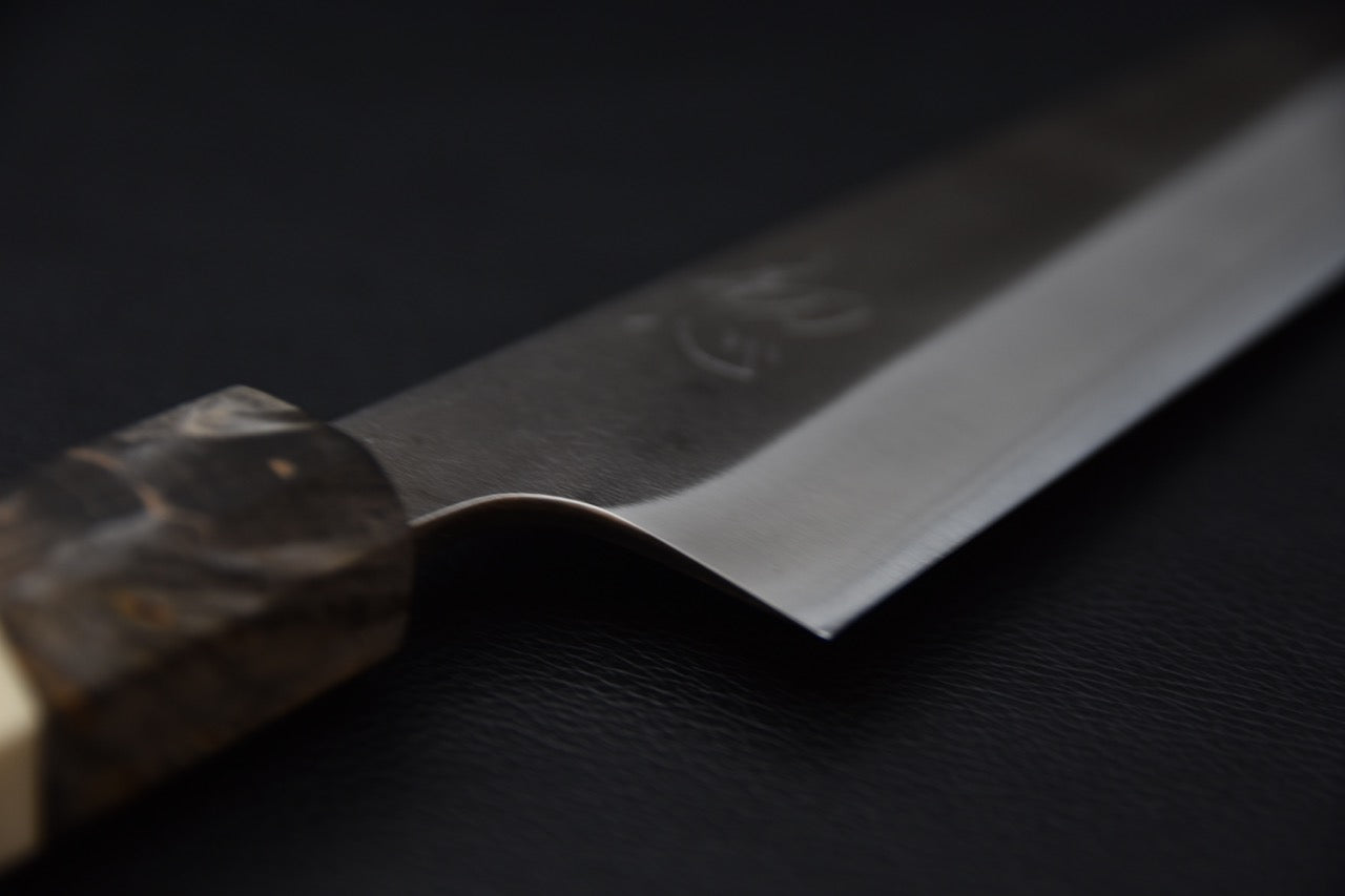 Yoshikane Hamono Shirogami #2 Nashiji Sujihiki 240mm Birchwood