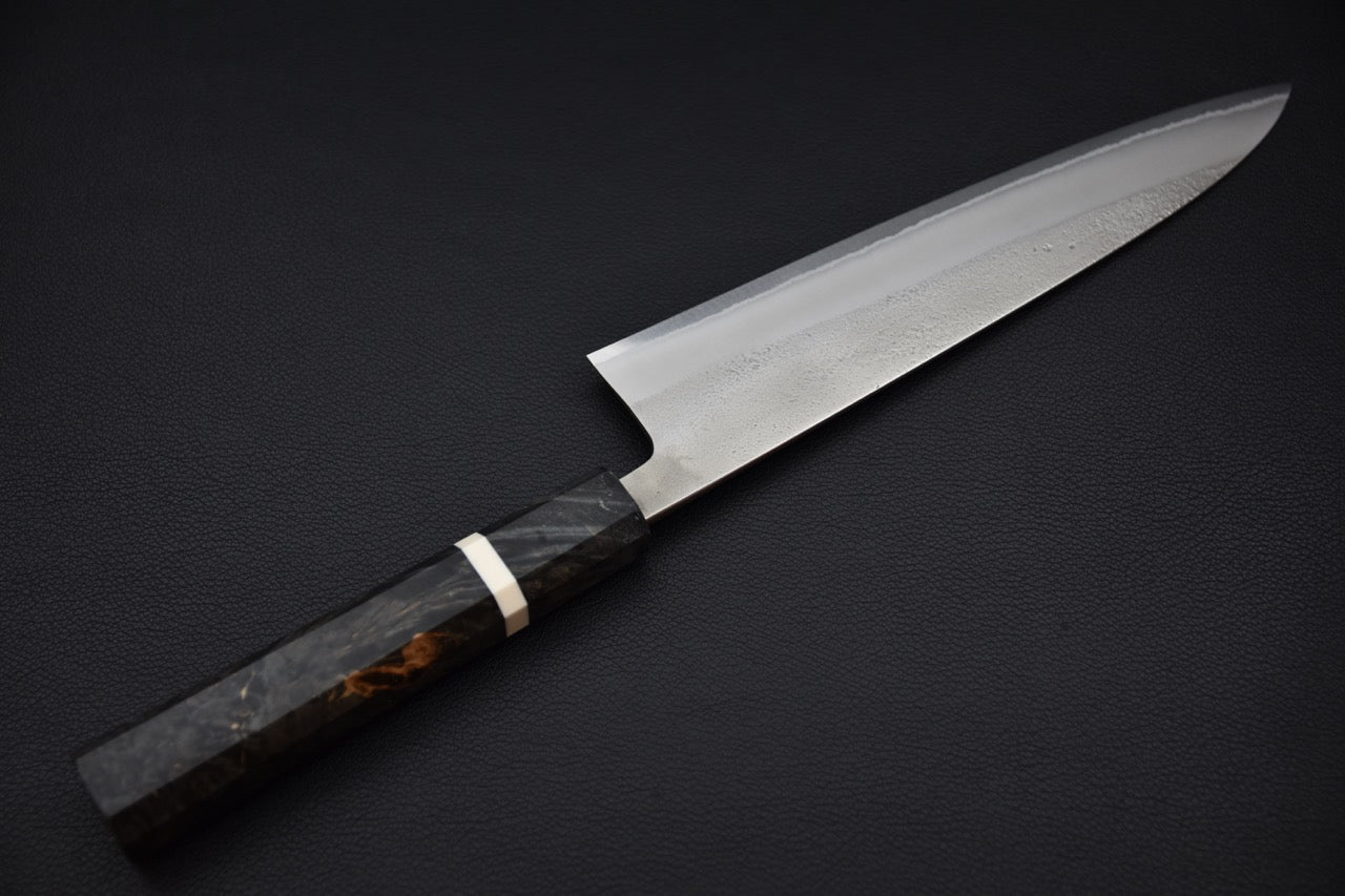 Yoshikane Shirogami #2 Nashiji Gyuto 210 mm Birch Wood