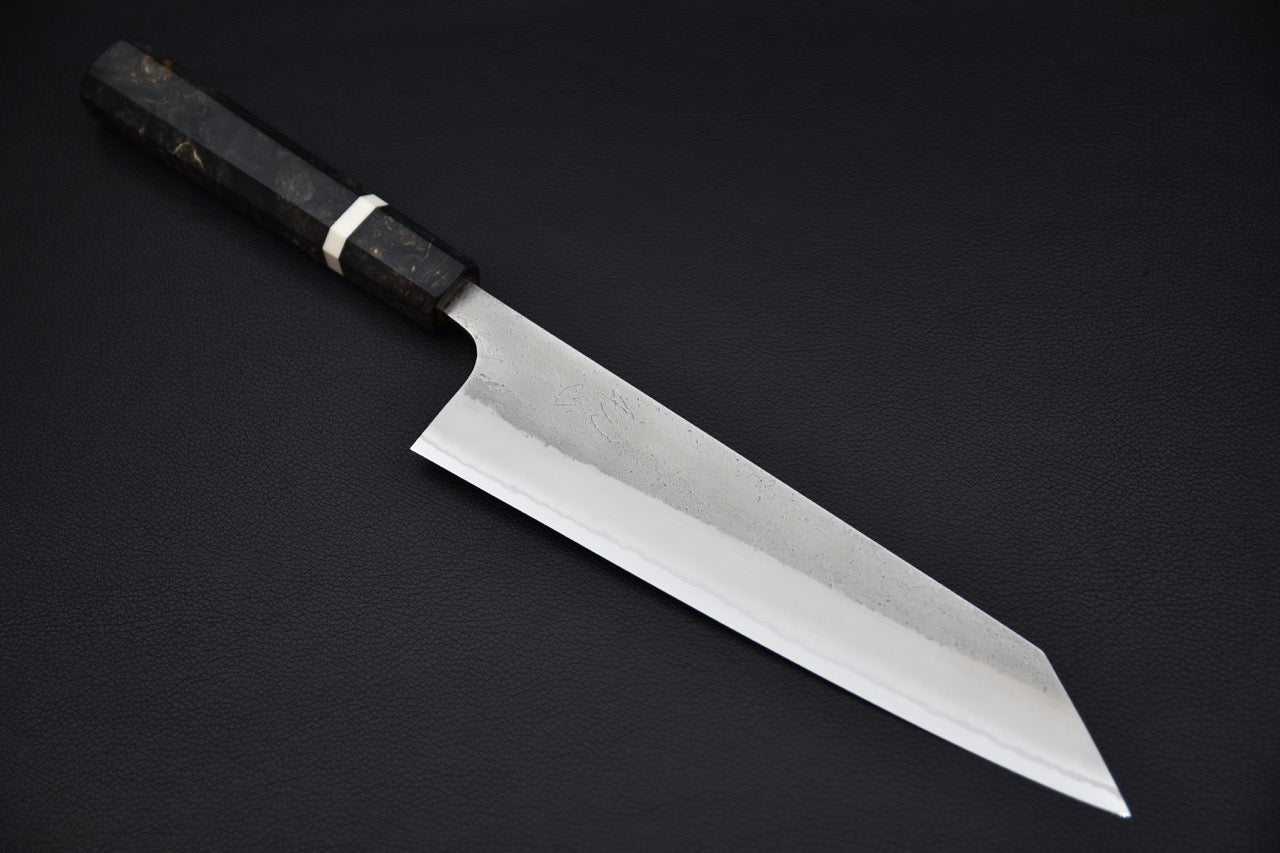 Yoshikane Shirogami #2 Nashiji Kiristuke Gyuto 210mm Birch Wood