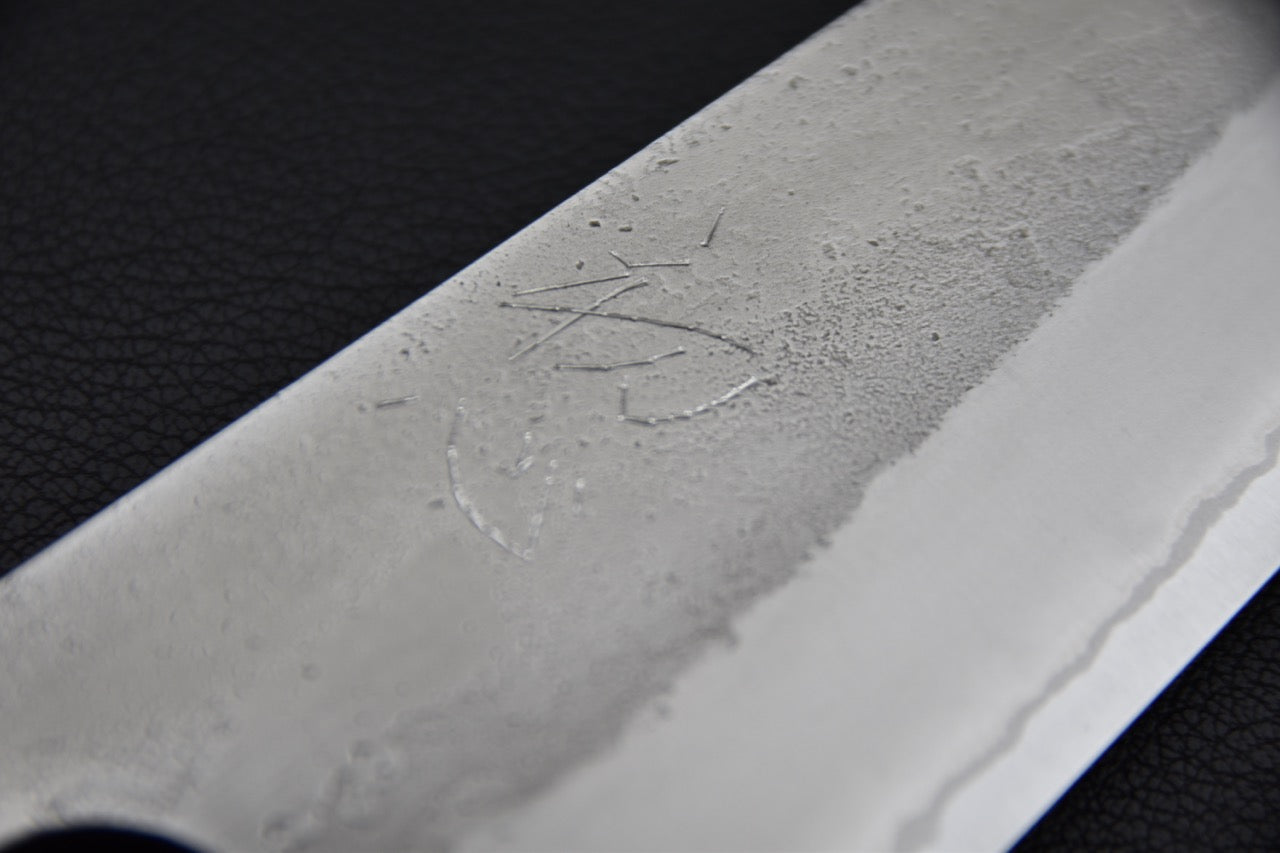 Yoshikane Shirogami #2 Nashiji Kiristuke Gyuto 210mm Birch Wood