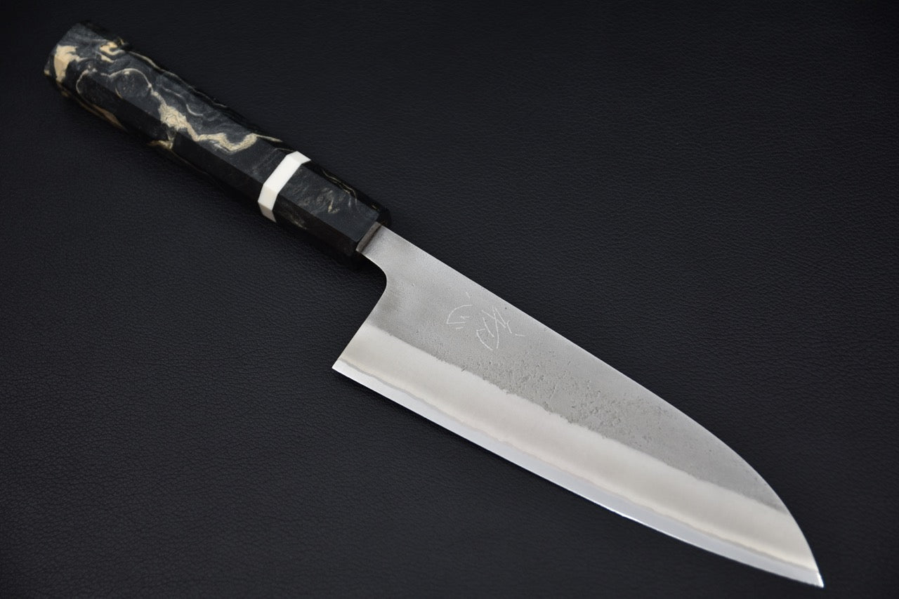 Yoshikane Shirogami #2 Nashiji Santoku Birch Wood