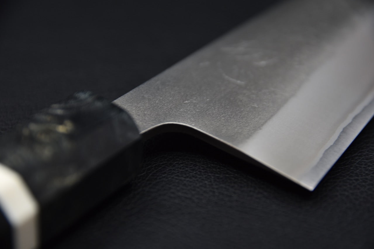 Yoshikane Shirogami #2 Nashiji Santoku Birch Wood