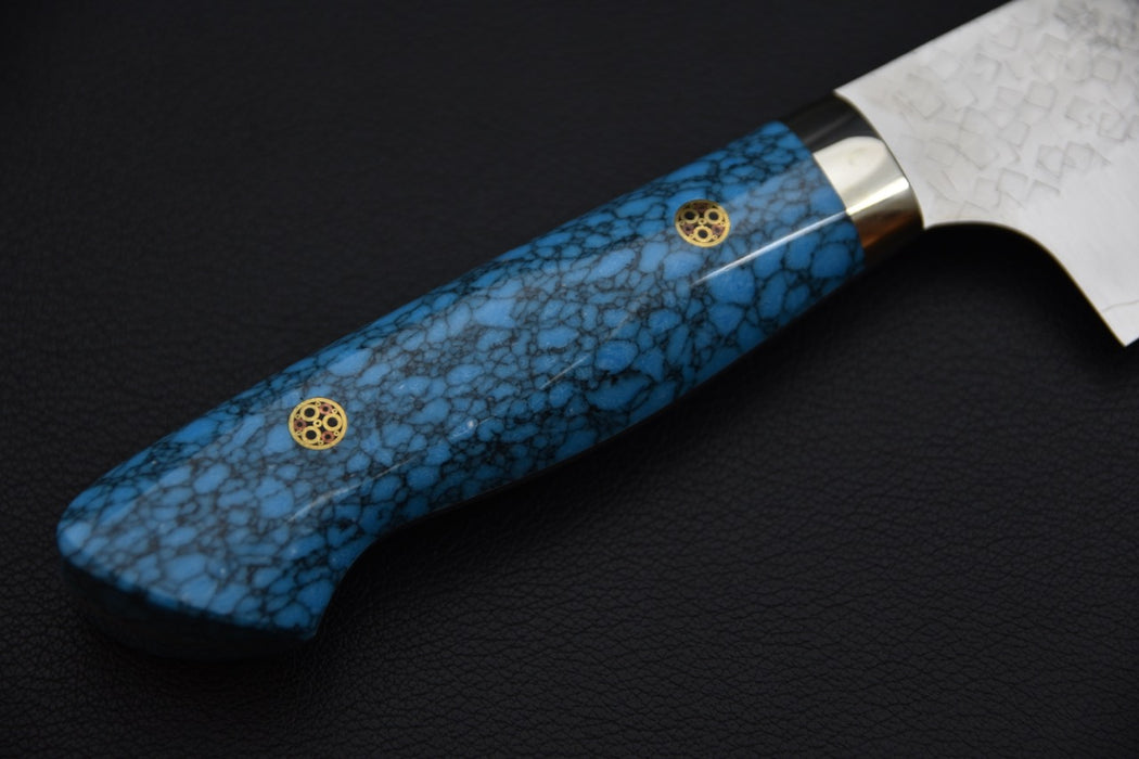 Yoshimi Kato SG2 Tsuchime Gyuto 210mm Turquoise