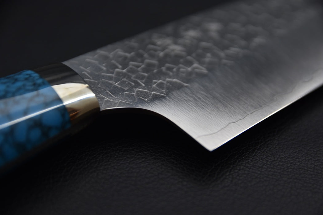 Yoshimi Kato SG2 Tsuchime Gyuto 210mm Turquoise